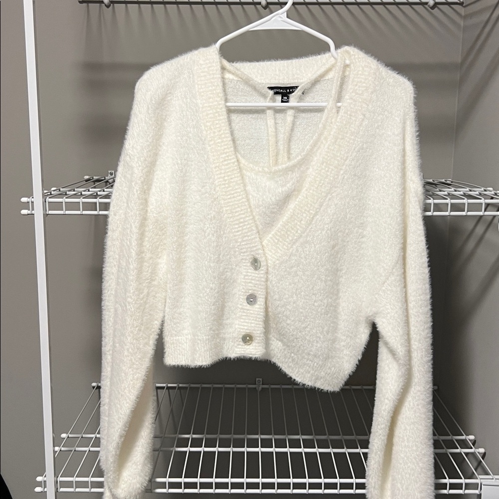 NWOT * Kendall & Kylie Cream Knit Sweater Set Size XS